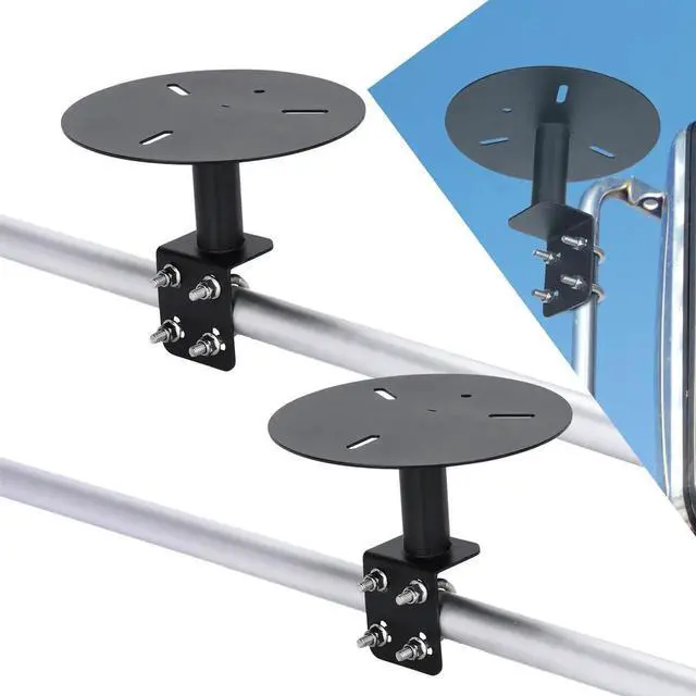 Main image of 2PCS Strobe Light Mounting Bracket Strobe Beacon Universal Mirror Mounting Bracket for Trucks Accessories Fit for Magnetic Strobe Light, Support Bolt-on Mounting Strobe Light Brackets for Truck