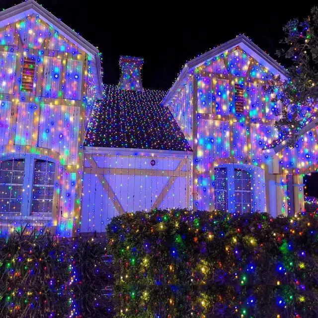 Alt view image 2 of 6 - 800 LED String Lights Indoor Outdoor, 262FT Chrias String Lights for Outside 8 Modes Clear Wire, Plug in Twinkle Fairy Lights for Bedroom Party Garden Chrias Tree Decorations, Multicolor