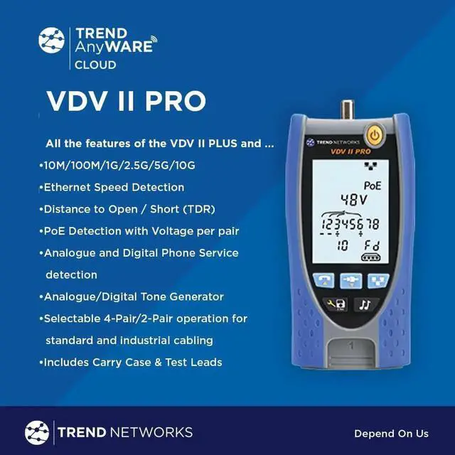 Alt view image 6 of 6 - | R158005 | VDV II Pro | Cloud Connected | Voice, Data and Video Cable Verifier | Copper Cable Tester | Advanced Wiremap & Troubleshooting Tool