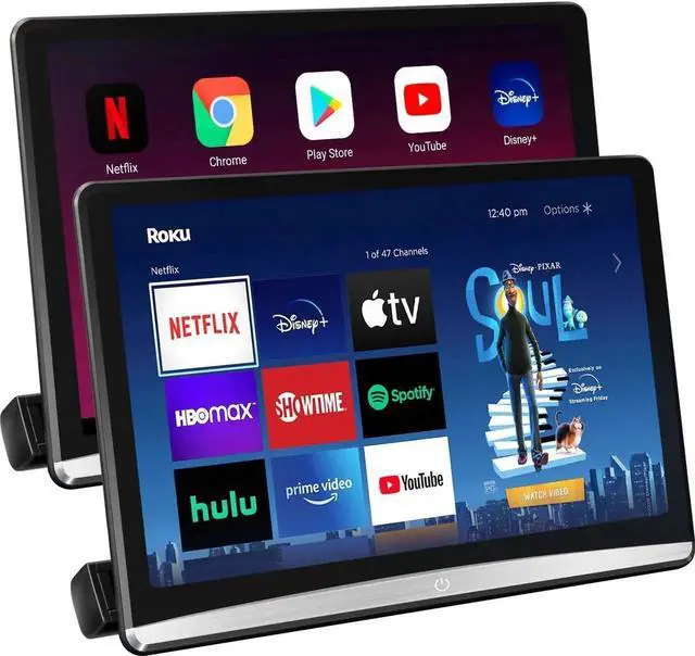 Main image of 12.4" Android 4K Portable TV for Cars,Car Headrest Monitor Tablet for Back seat, Support Phone Wireless Mirror Link Touchscreen Monitors,with WiFi/Bluetooth/HDMI/USB/Airplay Video Player