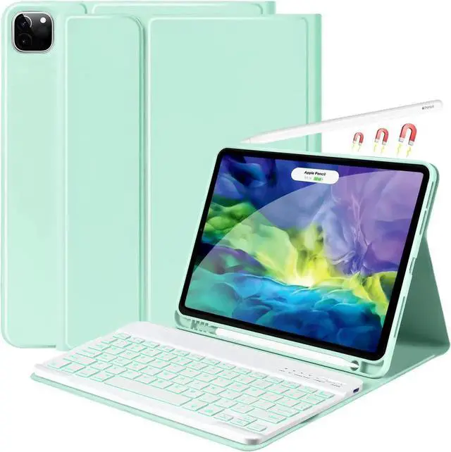 Main image of besky Keyboard Case for iPad Pro 11 inch (4th, 3th Generation) & Air Series Products (Air 6th, 5th, 4th Generation), with Wireless Detachable Backlit Keyboard and Case - Pencil Holder
