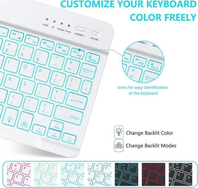 Alt view image 5 of 5 - besky Keyboard Case for iPad Pro 11 inch (4th, 3th Generation) & Air Series Products (Air 6th, 5th, 4th Generation), with Wireless Detachable Backlit Keyboard and Case - Pencil Holder