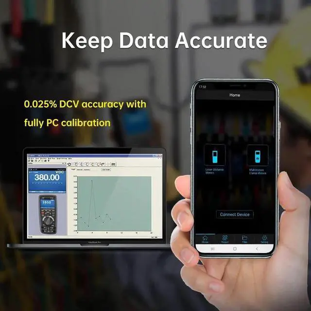 Alt view image 5 of 6 - T.ax Included Digital Handheld Oscilloscope Multimeter,DT-9989 Oscilloscope 3 in 1 Bluetooth Interface, 50000 Counts,0.025% DCV Accuracy, Digital Multimeter with 3.5 inch LCD Display