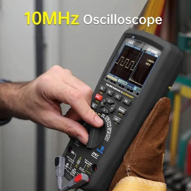 Alt view image 2 of 6 - T.ax Included Digital Handheld Oscilloscope Multimeter,DT-9989 Oscilloscope 3 in 1 Bluetooth Interface, 50000 Counts,0.025% DCV Accuracy, Digital Multimeter with 3.5 inch LCD Display