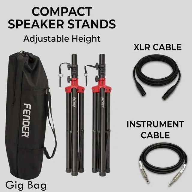 Alt view image 4 of 7 - Passport Conference S2 Portable PA System Bundle with Compact Speaker Stands, XLR Cable, and Instrument Cable