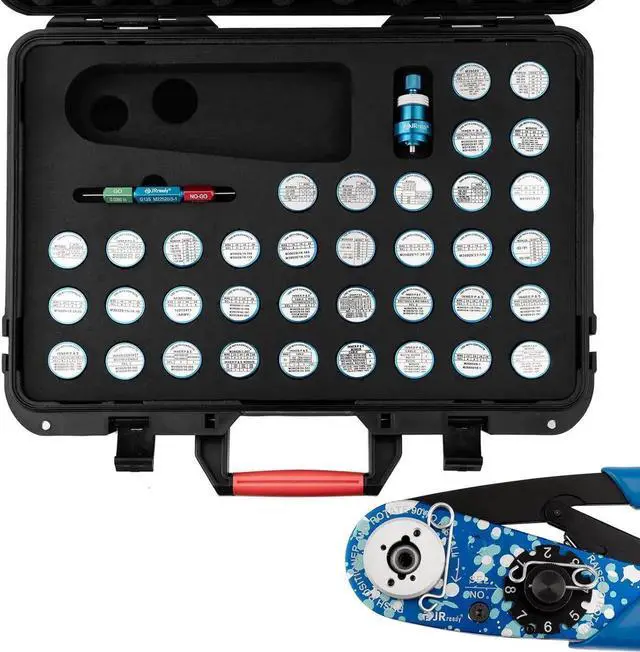 Main image of ST2119-AS2 Eight Indent Crimping Tool KIT M22520 2 01 series crimper with 37 Positioner and GO NO GO GAUGE G125 for Aviation Aerospace and miniature electrical connector