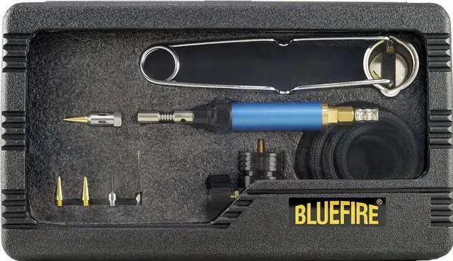 Alt view image 2 of 7 - 3' Hose MAPP Gas Solde Mini Pen Torch Full Kit Multi-Function +propane MAPP MAP Pro Handheld Torch Gas Cylinder Bottle Stand Base