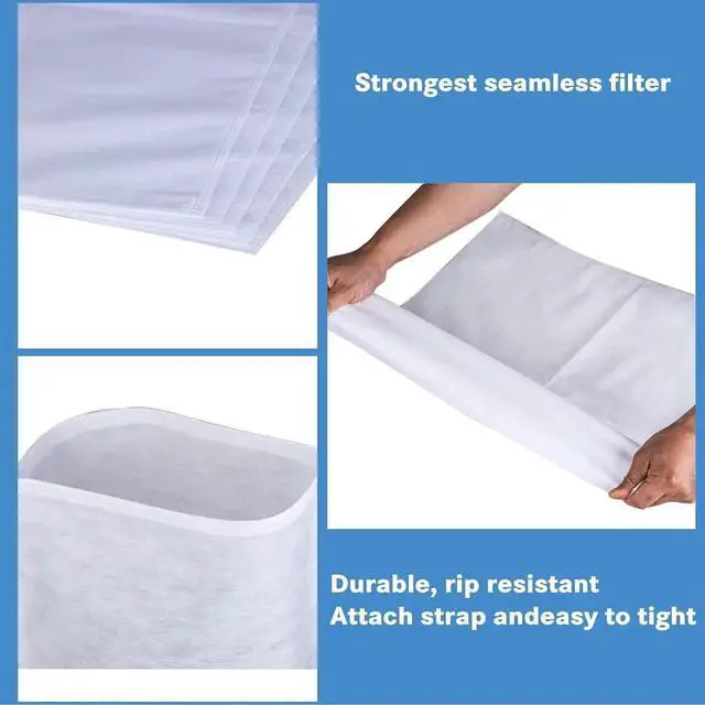 Alt view image 2 of 6 - 50 Pack Cold Brew Coffee Filters, 20 X 20 Commercial Toddy Cold Brew Bags, Brew Up To 5 LBS Coffee, Toddy Filter Bag, 5 Gallon C