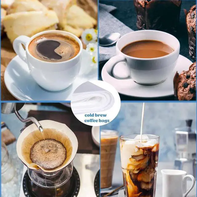 Alt view image 4 of 6 - 50 Pack Cold Brew Coffee Filters, 20 X 20 Commercial Toddy Cold Brew Bags, Brew Up To 5 LBS Coffee, Toddy Filter Bag, 5 Gallon C