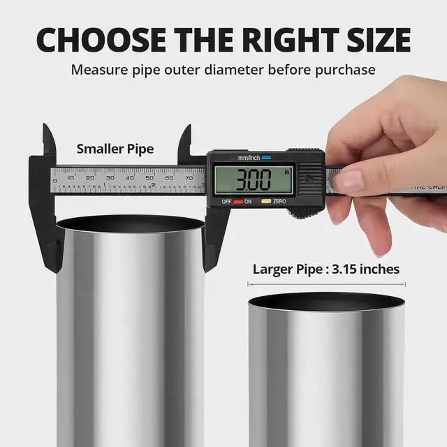 Alt view image 3 of 6 - 3.0'' Exhaust Clamp, Lap Joint Band Clamp Stainless Steel for Pipes, Mufflers, Catalytic Converters (4Pcs, 3.0 inch)