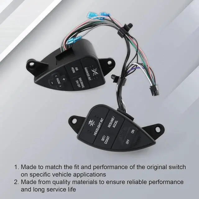 Alt view image 3 of 6 - Steering Wheel Cruise Control Switch Compatible with 2007-2016 International Prostar Replace# 901-5101, 2611199C91