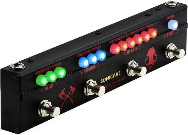 Main image of Guitar Multi Effect Pedal Heavy Metal HiGain Distortion Boost Chorus Delay Guitar Pedal Black Hammer With Adapter