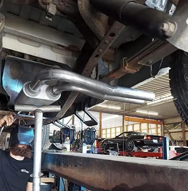 Alt view image 2 of 6 - Universal 80Series Mufflers 3.0 Inch Dul Inlet (ID) 3.0 Inch Dul Outlet (ID), 3 Chamber Performance Automotive Muffler Exhaust FH20D20