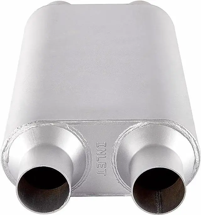 Alt view image 5 of 6 - Universal 80Series Mufflers 3.0 Inch Dul Inlet (ID) 3.0 Inch Dul Outlet (ID), 3 Chamber Performance Automotive Muffler Exhaust FH20D20