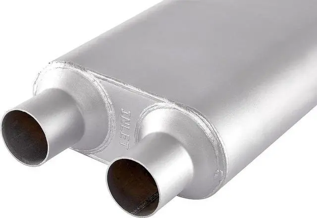 Alt view image 4 of 6 - Universal 80Series Mufflers 3.0 Inch Dul Inlet (ID) 3.0 Inch Dul Outlet (ID), 3 Chamber Performance Automotive Muffler Exhaust FH20D20