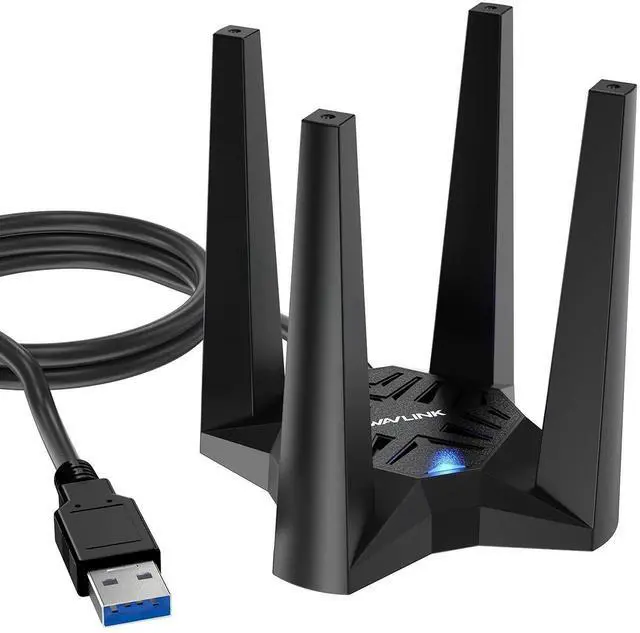 Main image of AX1800 USB WiFi 6 Adapter for Desktop PC, Dual Band 5GHz+2.4GHz PC WiFi Adapter with 4x3dBi High Gain Antennas, MU-MIMO, OFDMA, WPA3, Supports Windows 11/10, Magnetic Base Design