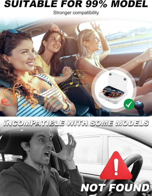 Alt view image 4 of 7 - External Portable CD Player for Car - Car CD Player with USB Port AUX Port, Extra USB Extension Cable, Universal USB CD Player for Vehicle, Laptop, TV, Computer, for Android 4.4 and Above Navigation