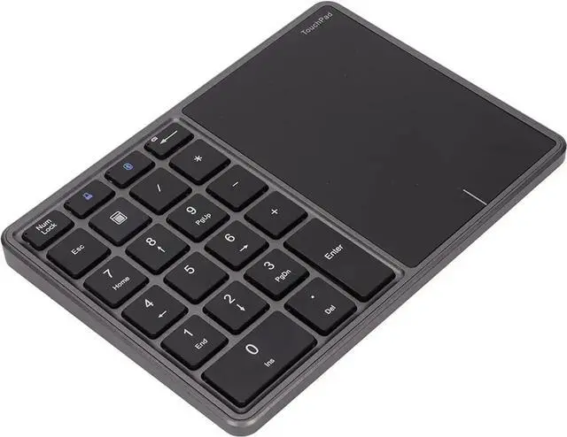 Main image of Wireless Numeric Keypad, 22 Keys 2.4G Bluetooth Number Keyboard with Touchpad, Type C Interface, Support for Win, for iOS, for Android, for OS X Systems(Grey)
