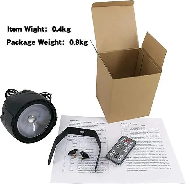 Alt view image 2 of 7 - LED Par Stage Light 30W COB Wash Lights RGB 3in1 with Remote and DMX Control DJ Lights Sound Activated Uplighting for Wedding,Party, Stage Show,Club,Karaoke - 2 Pack