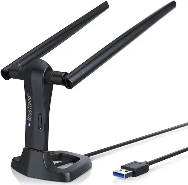Main image of BrosTrend Linux WiFi Adapter for Ubuntu, Mint, Debian, Lubuntu, Xubuntu, Mate, Zorin, PureOS, Raspberry Pi 2+, Windows 11, etc. 1200Mbps, 5GHz + 2.4GHz, Long Range 2X5dBi Antennas, USB3.0
