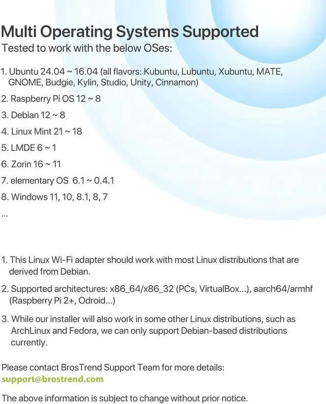 Alt view image 2 of 5 - BrosTrend Linux WiFi Adapter for Ubuntu, Mint, Debian, Lubuntu, Xubuntu, Mate, Zorin, PureOS, Raspberry Pi 2+, Windows 11, etc. 1200Mbps, 5GHz + 2.4GHz, Long Range 2X5dBi Antennas, USB3.0