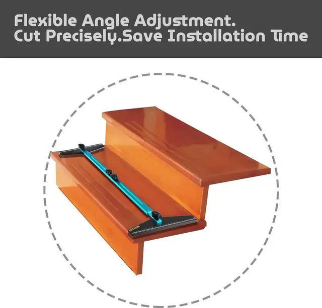 Alt view image 4 of 6 - Stair Treads Template Tool,Metal Tread Gauge,Shelf Layout Tool,Aluminum Alloy Manufacturing (Cyan) cyan -