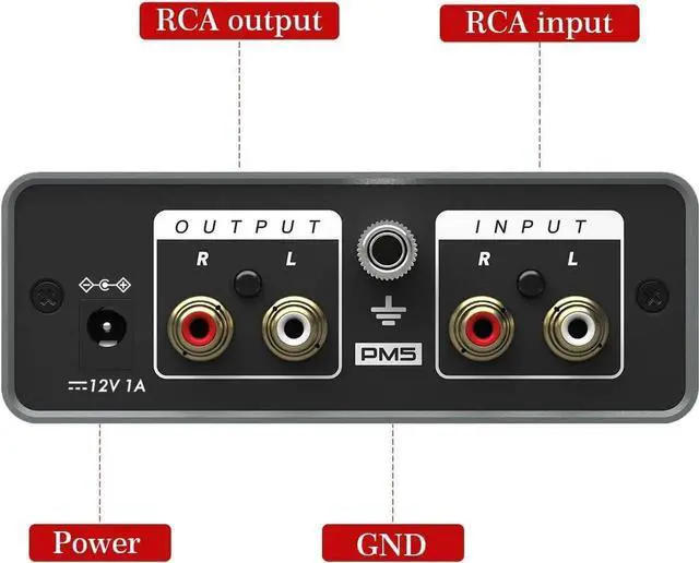 Alt view image 5 of 5 - Phono Preamp, Professional Mini Preamp for Turnt/Vinyl Record Player. Stereo Phonograph preamplifier Designed with RCA Input/Output, Headphone Jack, Audio Receiver