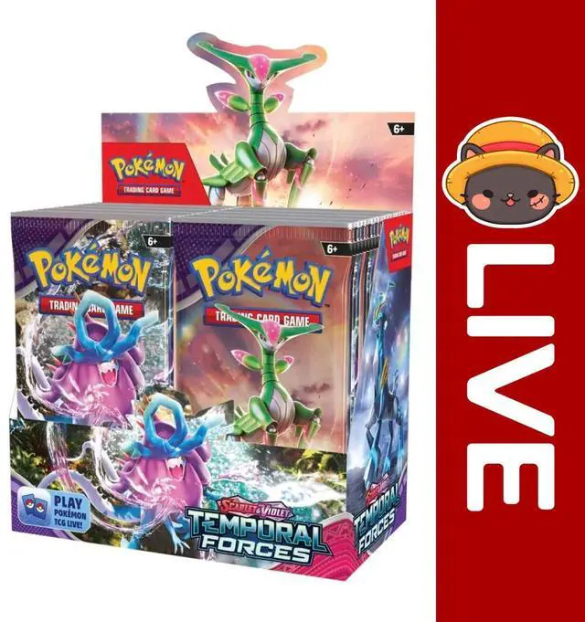 Alt view image 12 of 12 - Pokemon TCG: Scarlet & Violet - Temporal Forces Booster Box
