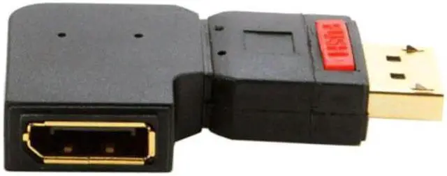 Alt view image 2 of 7 - JVFYI DP-016-RI Right Angled 90 Degree DisplayPort Male to Female Extension Adapter Standard DP 4K