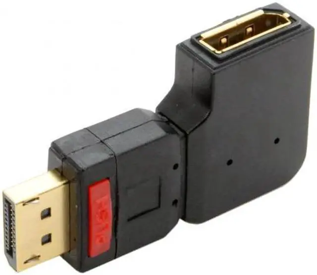 Alt view image 7 of 7 - JVFYI DP-016-RI Right Angled 90 Degree DisplayPort Male to Female Extension Adapter Standard DP 4K