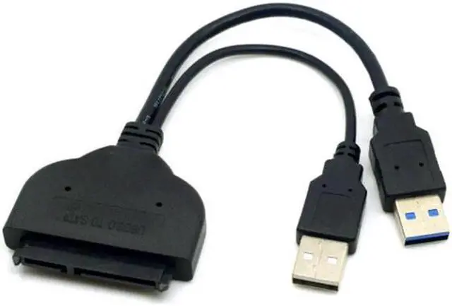 Alt view image 3 of 6 - JVFYI U3-067+SA-006 1set USB 3.0 to SATA 22PinSATA to 16Pin Micro SATA Adapter for 1.8" 2.5" Hard Disk Driver With Extral USB Power Cable