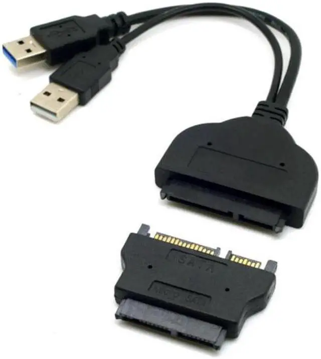 Alt view image 4 of 6 - JVFYI U3-067+SA-006 1set USB 3.0 to SATA 22PinSATA to 16Pin Micro SATA Adapter for 1.8" 2.5" Hard Disk Driver With Extral USB Power Cable