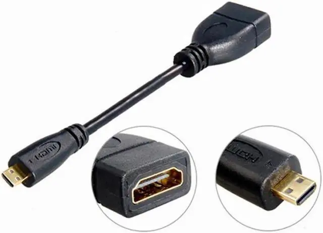 Main image of JVFYI HD-058 Micro HDMI male to HDMI female Adapter short Cable 10cm for XOOM Droid X