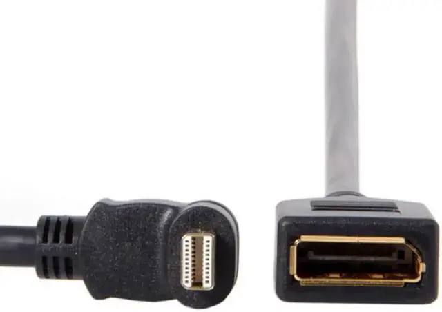 Main image of JVFYI DP-013-DN Down Angled Mini DP DisplayPort 90 Degree to DisplayPort Female Cable for Displays Monitors