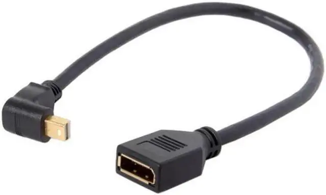 Alt view image 2 of 7 - JVFYI DP-013-UP Up Angled Mini DP DisplayPort 90 Degree to DisplayPort Female Cable for Displays Monitors