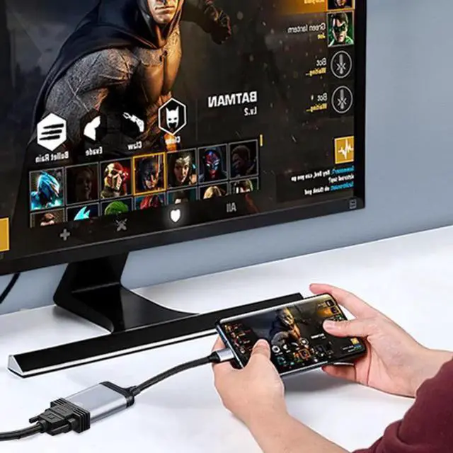 Alt view image 5 of 6 - JVFYI UC-006-VGA USB-C Type C to VGA Cable Monitor Adapter 1080p 60hz for TabletPhoneLaptop