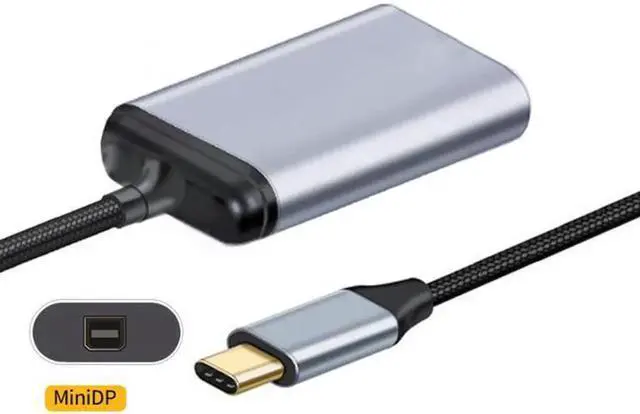 Alt view image 3 of 7 - JVFYI UC-006-MDP USB-C Type C to Mini DP Displayport Cable Adapter 4K 2K 60hz for TabletPhoneLaptop