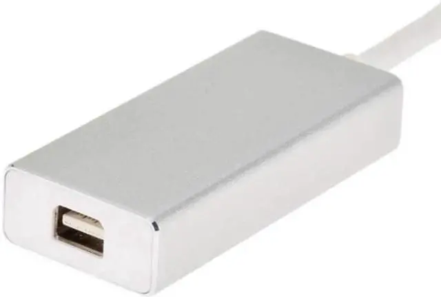 Alt view image 2 of 7 - JVFYI UC-083 USB-C USB 3.1 Type C to Mini DisplayPort DP 1080p HDTV Adapter Cable with Silver Case for Laptop Macbook