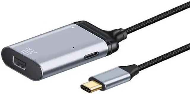 Alt view image 2 of 6 - JVFYI UC-162-MDP USB-C Type C to Mini DP Displayport Monitor Converter Adapter 4K 2K 60hz with Female PD Power Port