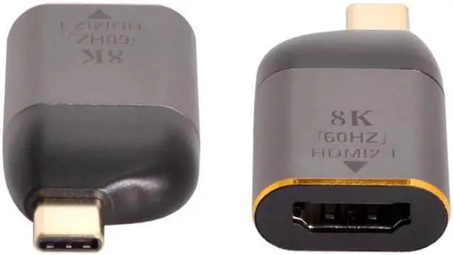 Alt view image 3 of 7 - JVFYI UC-220-H8K USB4 USB-C Type-C Source to Female HDMI 2.1 Display 8K 60HZ UHD 4K HDMI Male Monitor Adapter