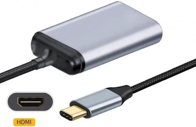 Alt view image 3 of 6 - JVFYI USB-C Type C to HDMI Cable HDTV Adapter 4K 60hz 1080p for Tablet & Phone & Laptop