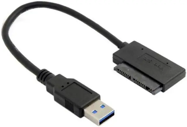 Alt view image 4 of 7 - JVFYI U3-068 USB 3.0 to Micro SATA 7+9 16 Pin 1.8" 90 Degree Angled Hard Disk Driver SSD Adapter Cable 10cm