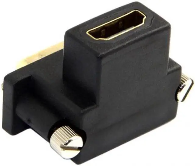 Alt view image 3 of 6 - JVFYI DB-041-DN 90 Degree Down Angled DVI Male to HDMI Female Adapter for ComputerHDTVGraphics Card
