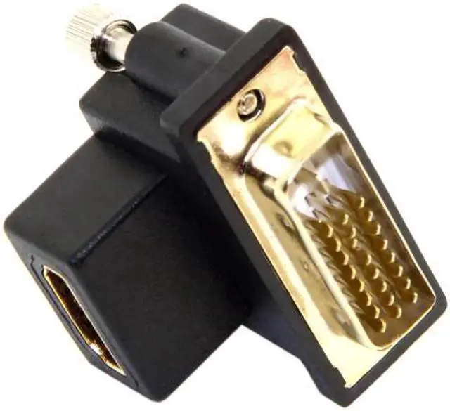 Alt view image 6 of 6 - JVFYI DB-041-DN 90 Degree Down Angled DVI Male to HDMI Female Adapter for ComputerHDTVGraphics Card