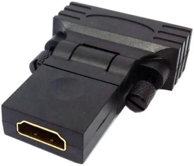 Alt view image 4 of 7 - JVFYI HD-021 1080p DVI male to HDMI Female 360 degree Rotating Swivel Adapter for HDTV Video Card
