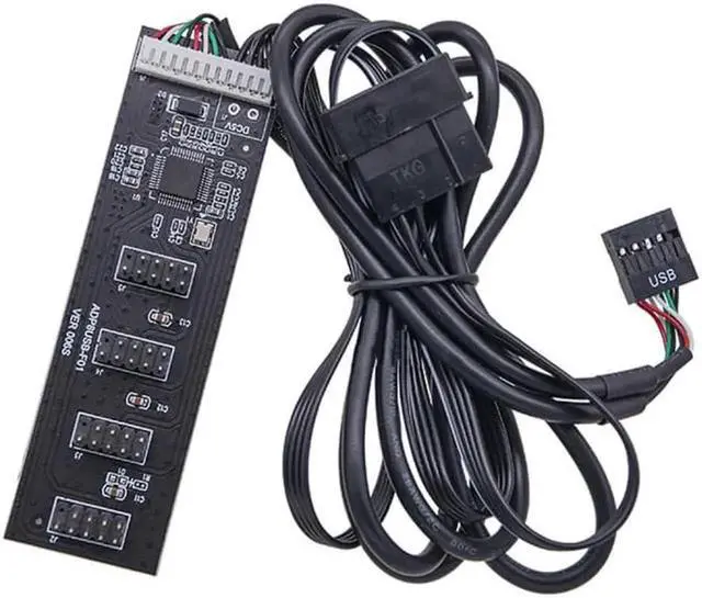 Main image of JVFYI U2-053 USB 2.0 9pin 10pin Header 1 to 4 Female Splitter Extension Cable HUB with IDE 5V Power Connector Adapter Port Multilier