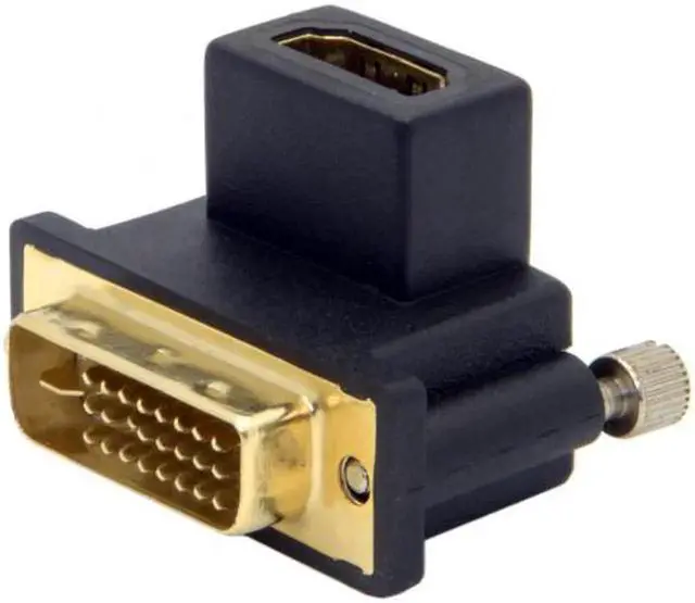 Alt view image 7 of 7 - JVFYI DB-041-UP 90 Degree Up Angled DVI Male to HDMI Female Adapter for ComputerHDTVGraphics Card