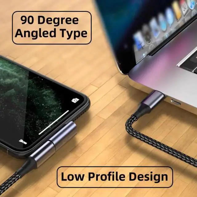 Alt view image 6 of 7 - JVFYI UC-026-LP 40Gbps USB4 Type C Male to Female Low Profile Right Angled 100W Power Data 8K Video Adapter for Laptop Phone