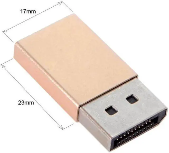 Alt view image 2 of 7 - JVFYI DP-062 CY DP Virtual Display Adapter Displayport Dummy Plug Headless Ghost Emulator 2560x1600p@60Hz