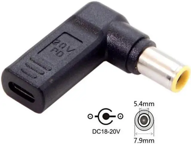 Main image of JVFYI UC-112-7954MM USB 3.1 Type C USB-C to DC 20V 7.9*5.4mm Adapter PD Emulator Trigger 90 Degree Angled